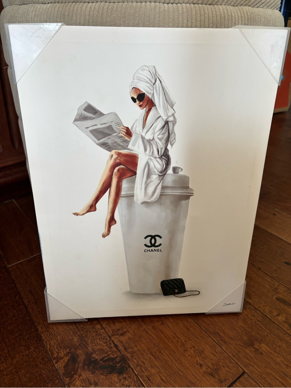 Chanel-Inspired Art Canvas